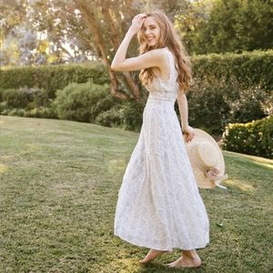 Itzel floral square neck maxi dress